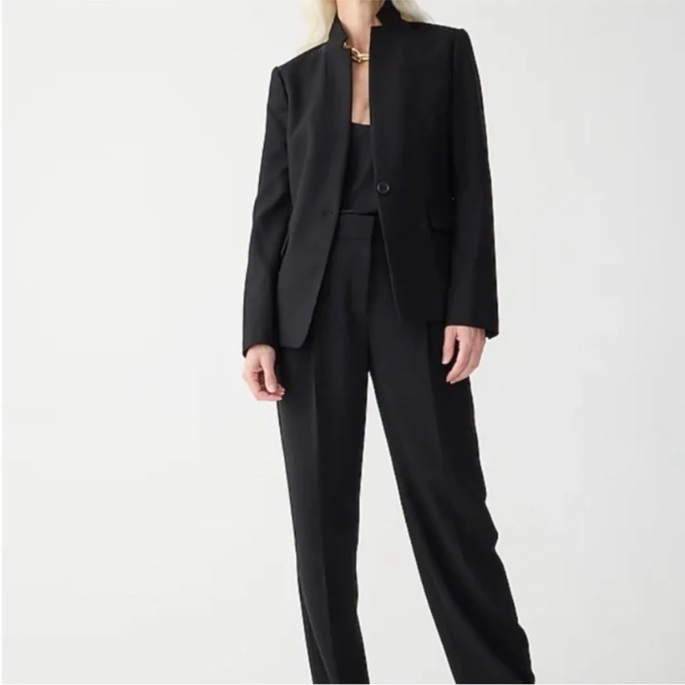 J Crew Blazer Regent Wool Flannel in Black